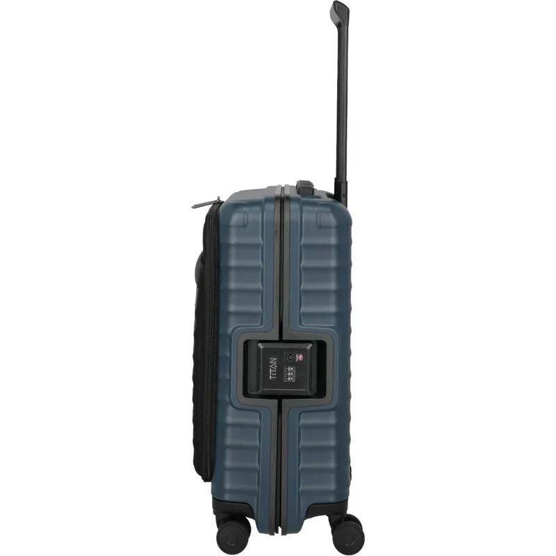 TITAN OVERSEAS 4-Rad-Bordtrolley S+ mit Vortasche 55 cm -Midnight blue