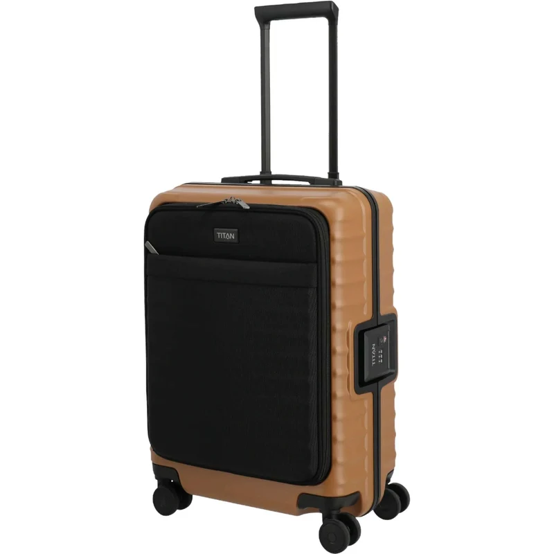 TITAN OVERSEAS 4-Rad-Bordtrolley S+ mit Vortasche 55 cm -Canyon bronze