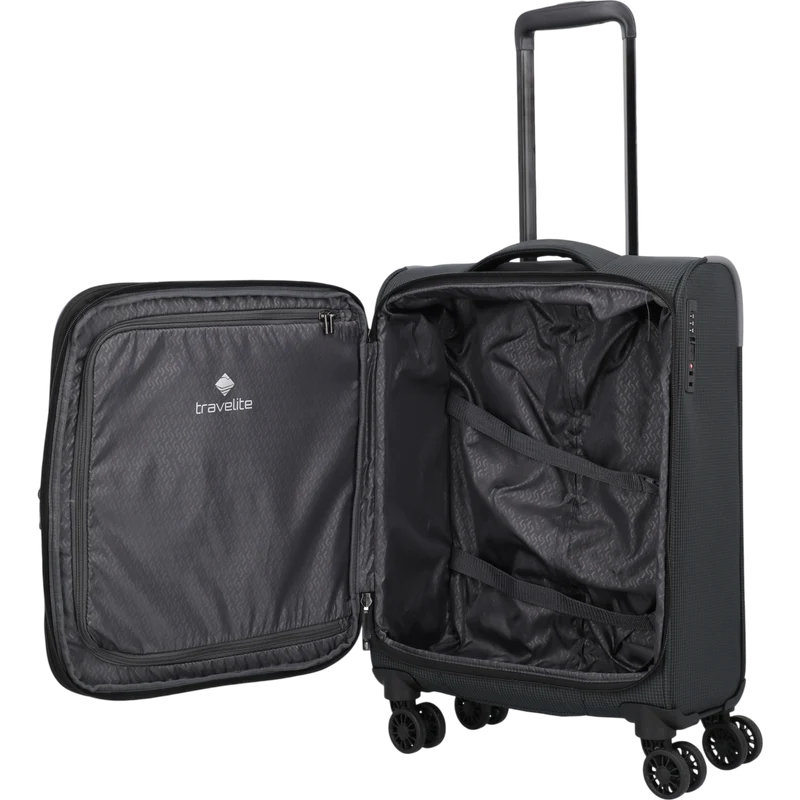 Travelite Corsiica 4-Rollen-Kabinentrolley S erw. 55 cm -Black