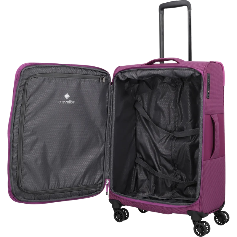 Travelite Corsiica 4-Rollen-Trolley M erw. 67 cm -Pink
