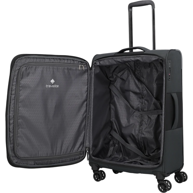 Travelite Corsiica 4-Rollen-Trolley M erw. 67 cm -Black