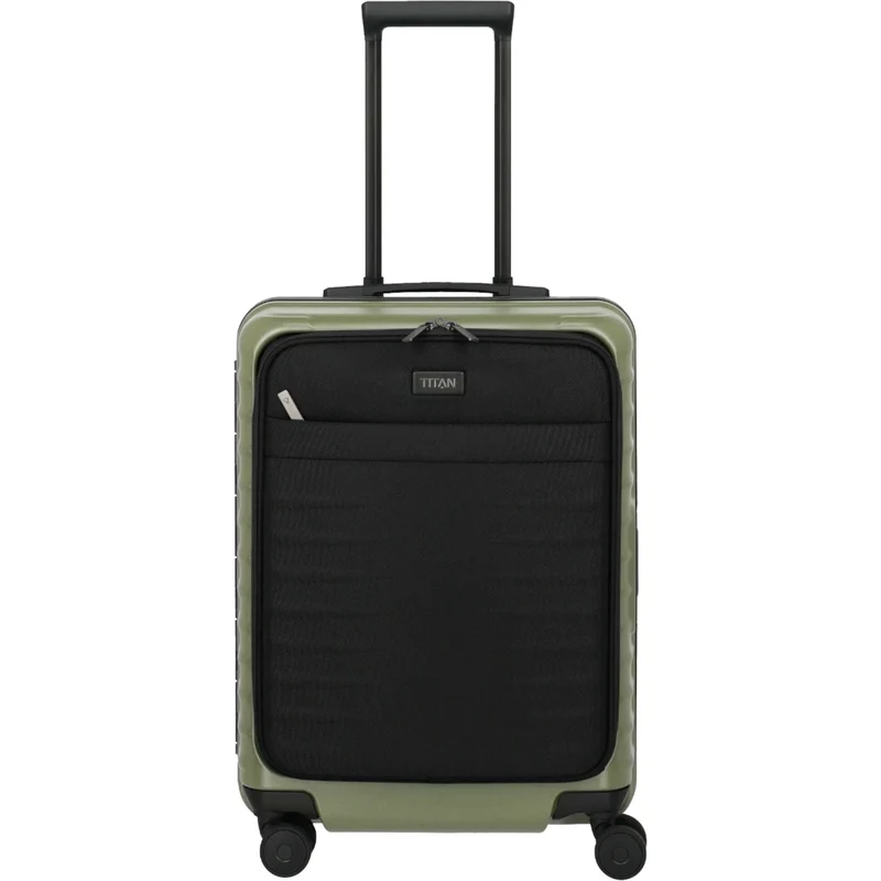 TITAN OVERSEAS 4-Rad-Bordtrolley S+ mit Vortasche 55 cm -Forest Green