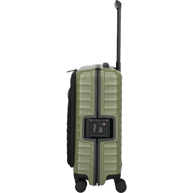 TITAN OVERSEAS 4-Rad-Bordtrolley S+ mit Vortasche 55 cm -Forest Green