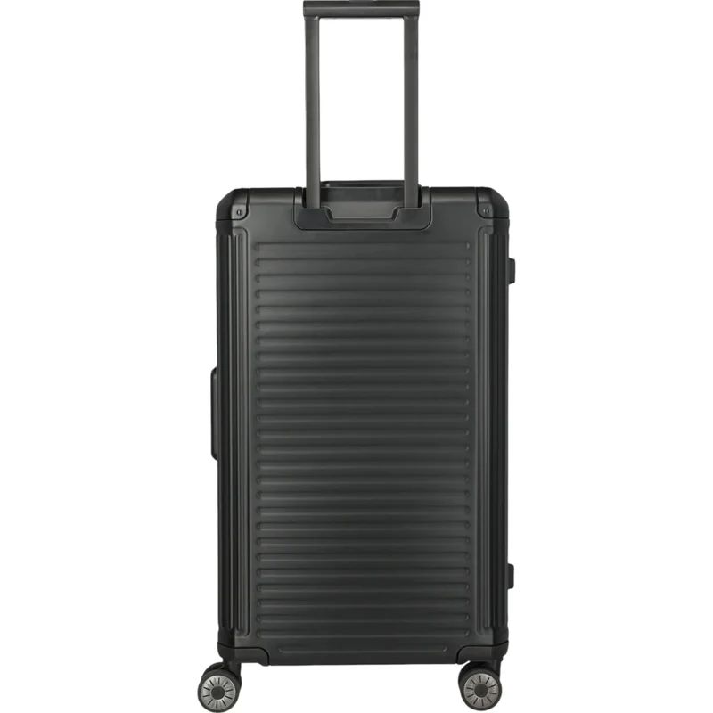 Travelite Next 4-Rollen-Koffer Trunk L aus Aluminium 76 cm -Schwarz