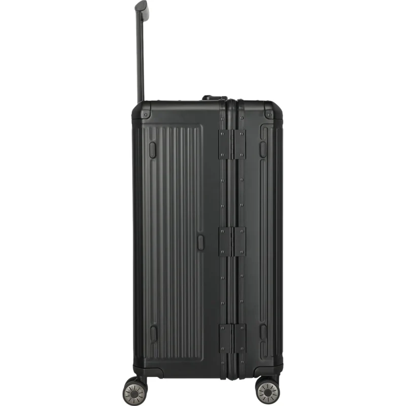 Travelite Next 4-Rollen-Koffer Trunk L aus Aluminium 76 cm -Schwarz