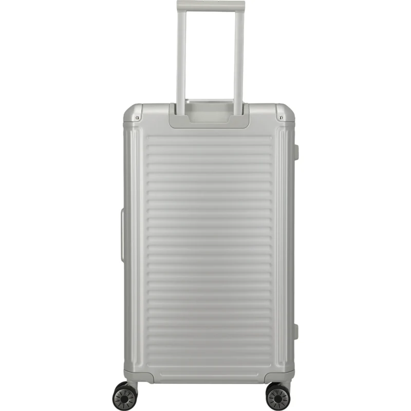 Travelite Next 4-Rollen-Koffer Trunk L aus Aluminium 76 cm -Silber