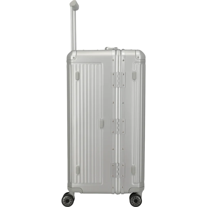 Travelite Next 4-Rollen-Koffer Trunk L aus Aluminium 76 cm -Silber