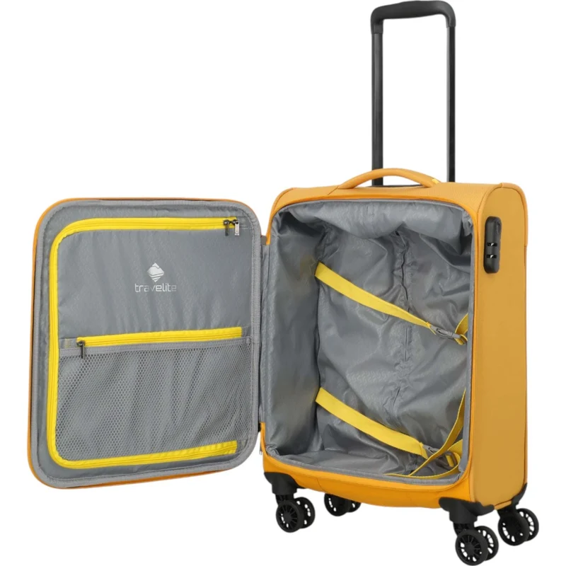 Travelite Umbria 4-Rollen-Kabinentrolly S 55 cm -Golden Glow