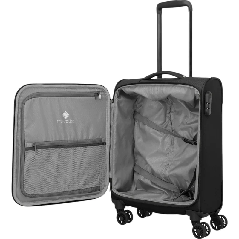Travelite Umbria 4-Rollen-Kabinentrolly S 55 cm -Black