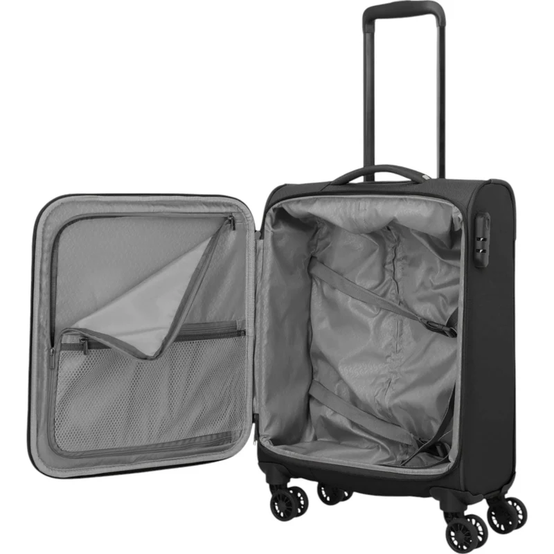 Travelite Umbria 4-Rollen-Kabinentrolly S 55 cm -Black