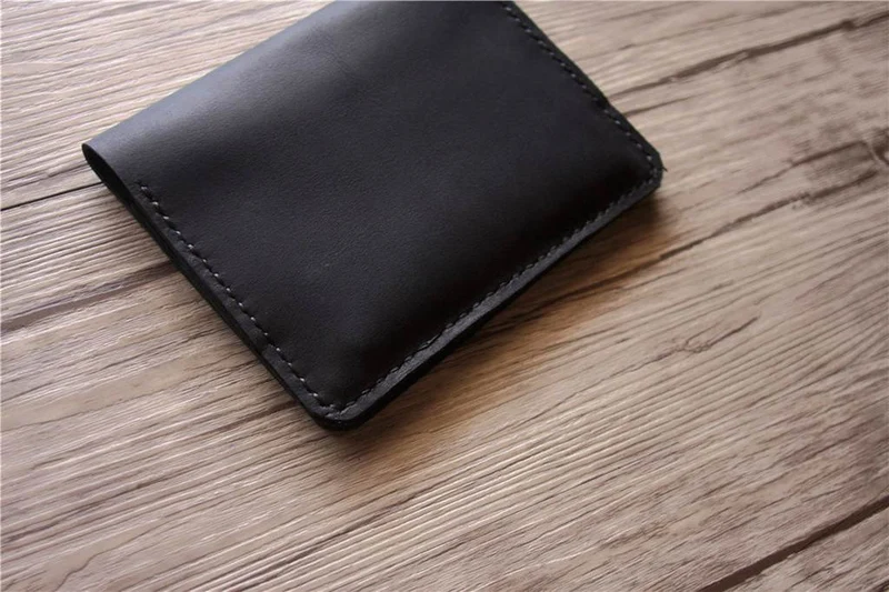 Personalized Black Leather Passport Cover Wallet for Men