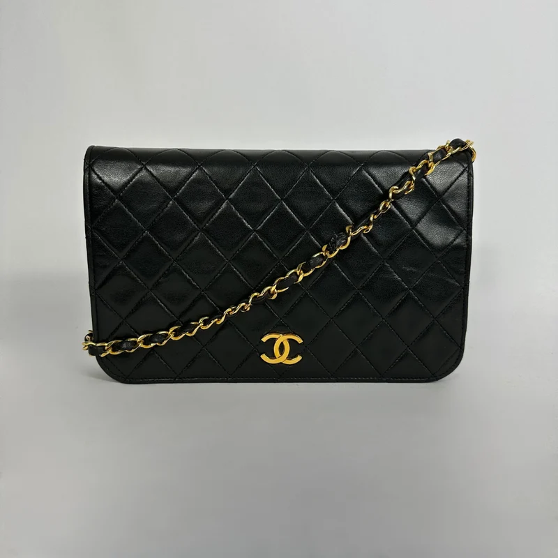 Chanel Enkele Flap Bag Lamsleer