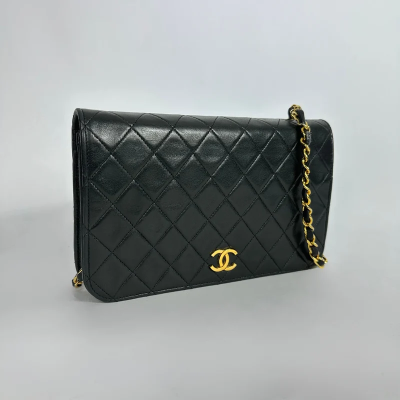 Chanel Enkele Flap Bag Lamsleer