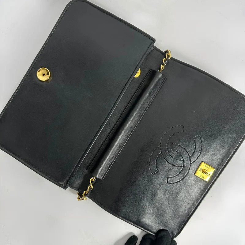 Chanel Enkele Flap Bag Lamsleer