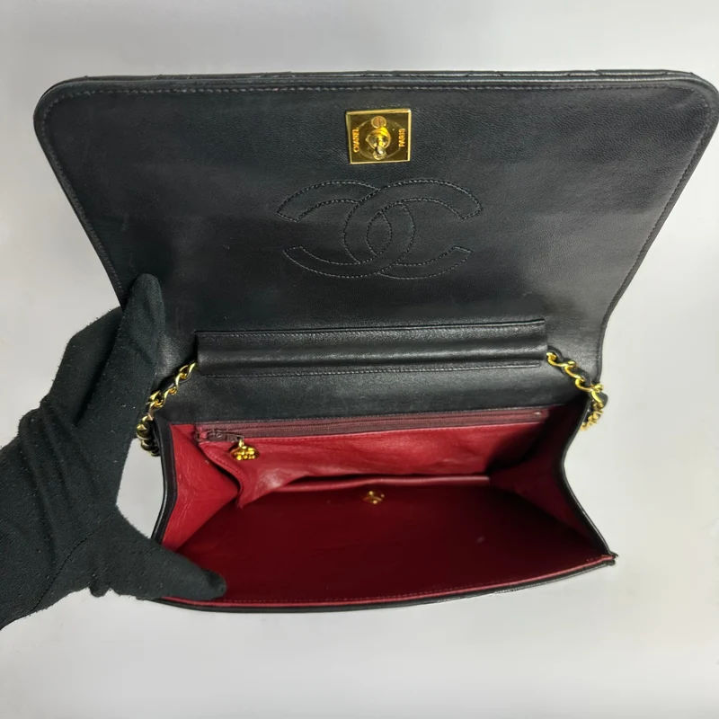 Chanel Enkele Flap Bag Lamsleer