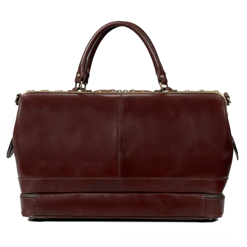 LEATHER DOCTOR BAG - Twist lock