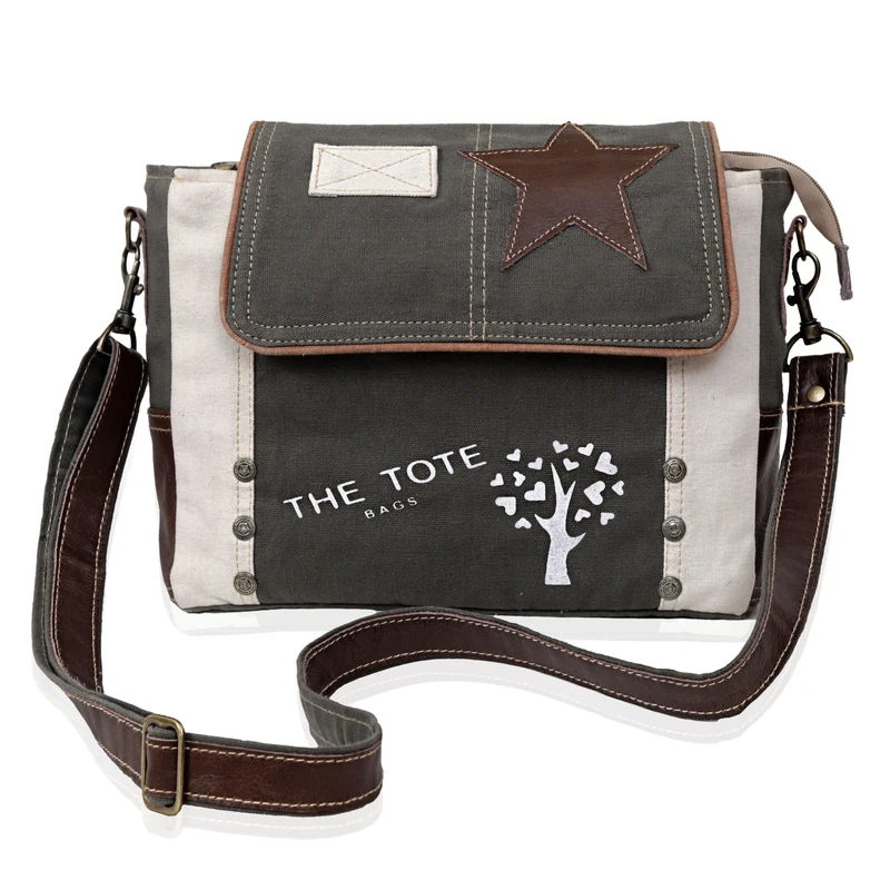 CANVAS UPCYCLE CROSSBODY BAG