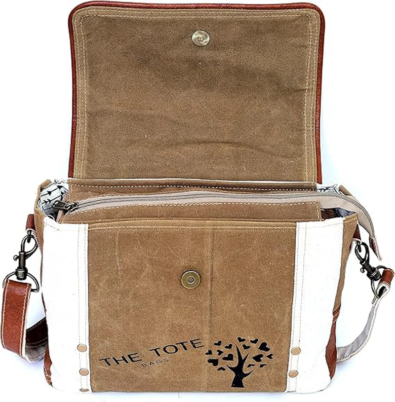 Canvas Upcycle Crossbody Bag