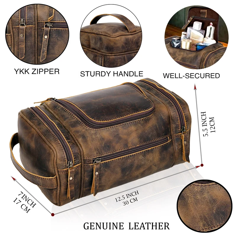 ATLANTA BUFFALO LEATHER DUFFEL COMBO SET