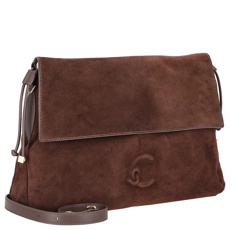 Coccinelle Lidia Suede Bim - Umhängetasche 40 cm (brunette/brunet)