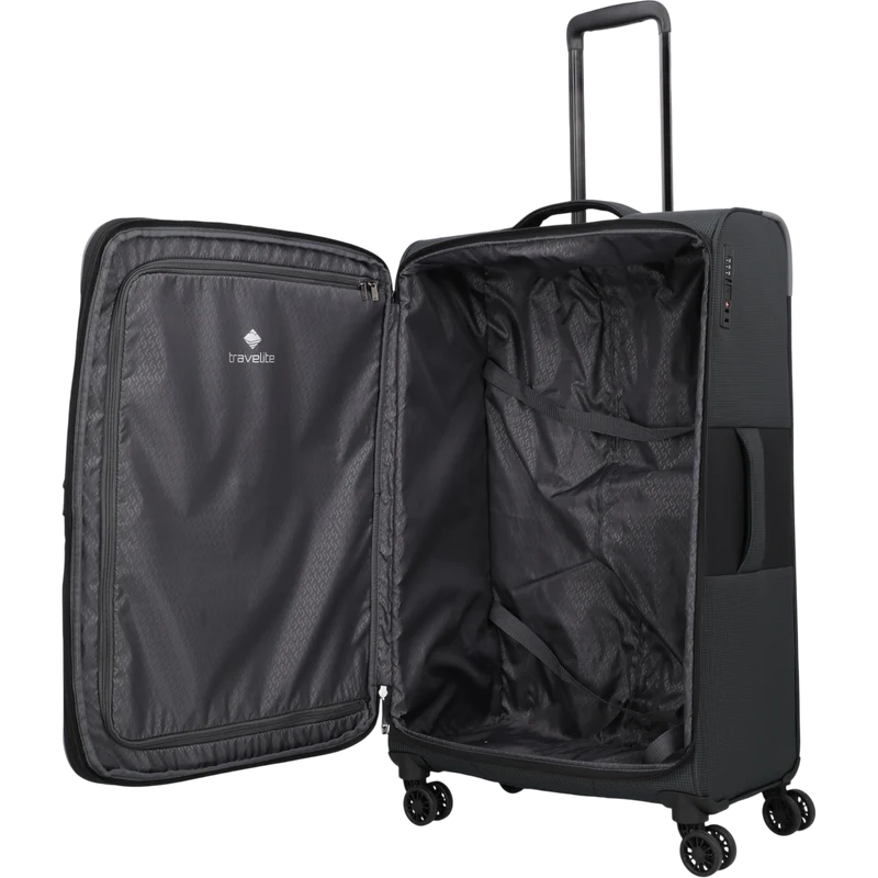 Travelite Corsiica 4-Rollen-Trolley L erw. 77 cm -Black