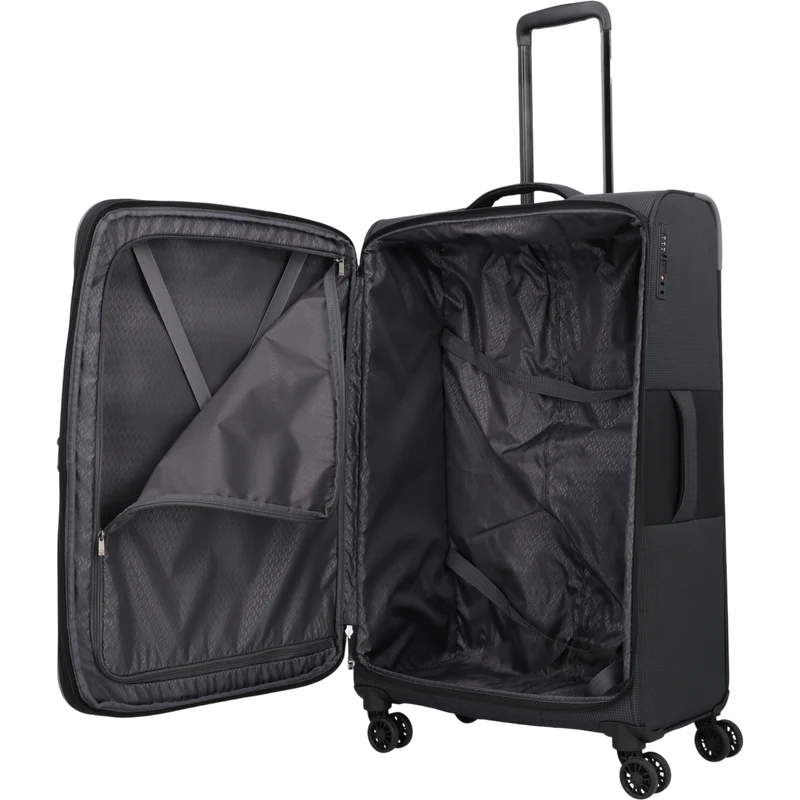 Travelite Corsiica 4-Rollen-Trolley L erw. 77 cm -Black