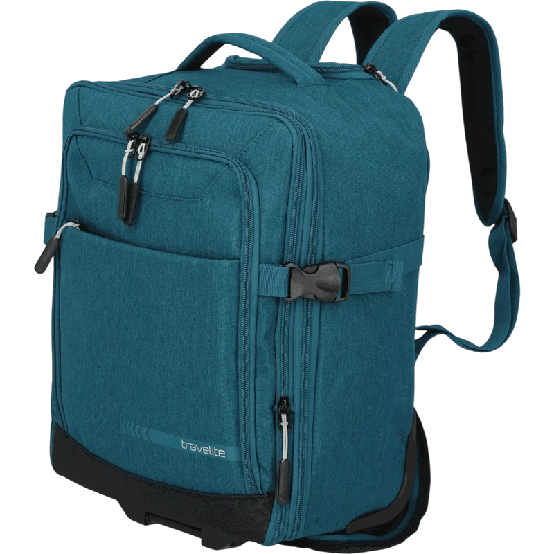 Travelite Kick Off Trolley-Rucksack 40 cm -Petrol