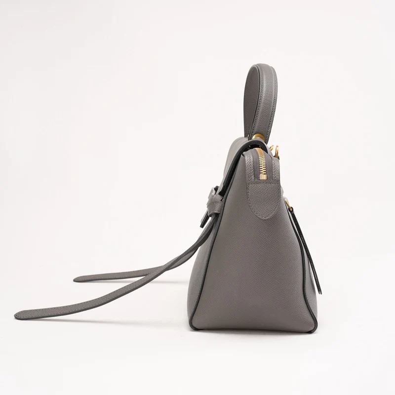 Celine Nano Gürteltasche in Grau aus genarbtem Kalbsleder 2018