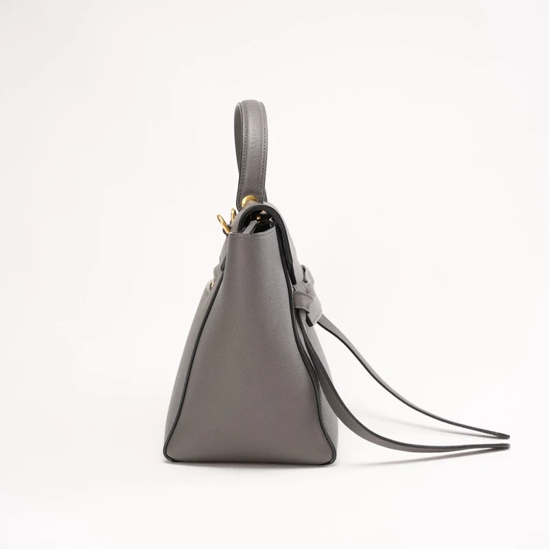 Celine Nano Gürteltasche in Grau aus genarbtem Kalbsleder 2018