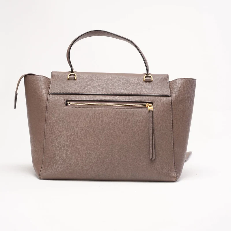 Celine Micro Belt Bag aus taupefarbenem genarbtem Kalbsleder, 2015