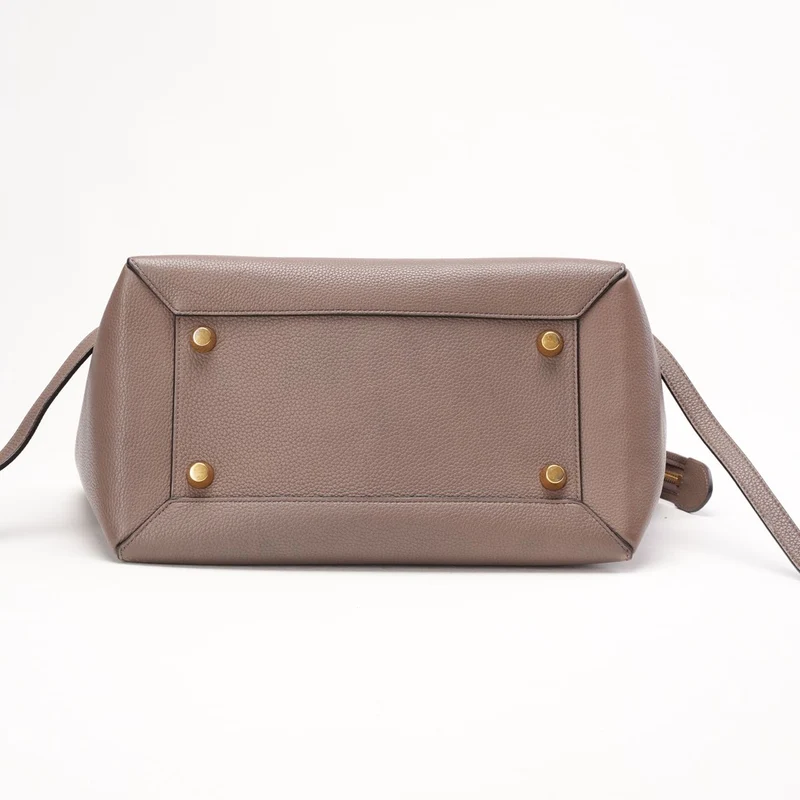 Celine Micro Belt Bag aus taupefarbenem genarbtem Kalbsleder, 2015