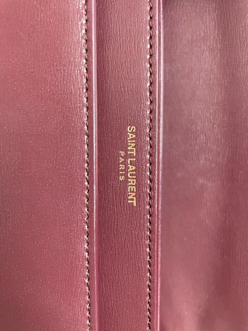 Saint Laurent Burgunderrotes Kalbsleder Medium Monogram Sunset 2018