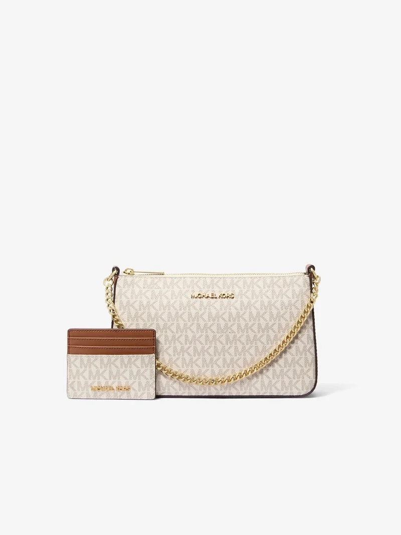Michael Kors Medium Logo Pouch & Card Case Gift Set Signature Canvas Geschenkset