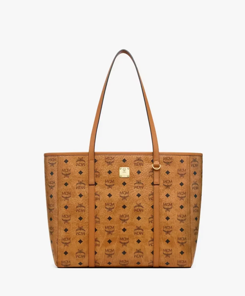 MCM Aren Tote Medium in Denim Visetos