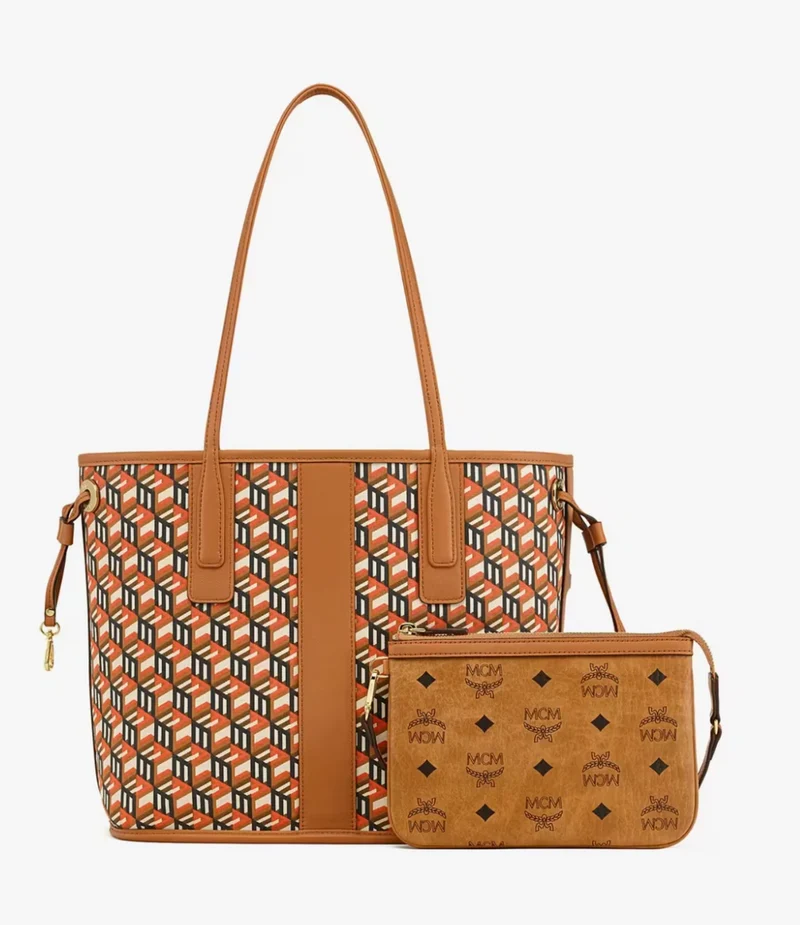 MCM Aren Tote Medium in Denim Visetos
