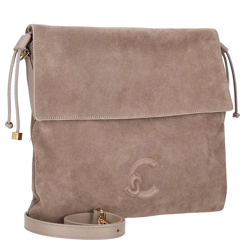 Coccinelle Lidia Suede Bim - Schultertasche 34 cm (warm taupe)