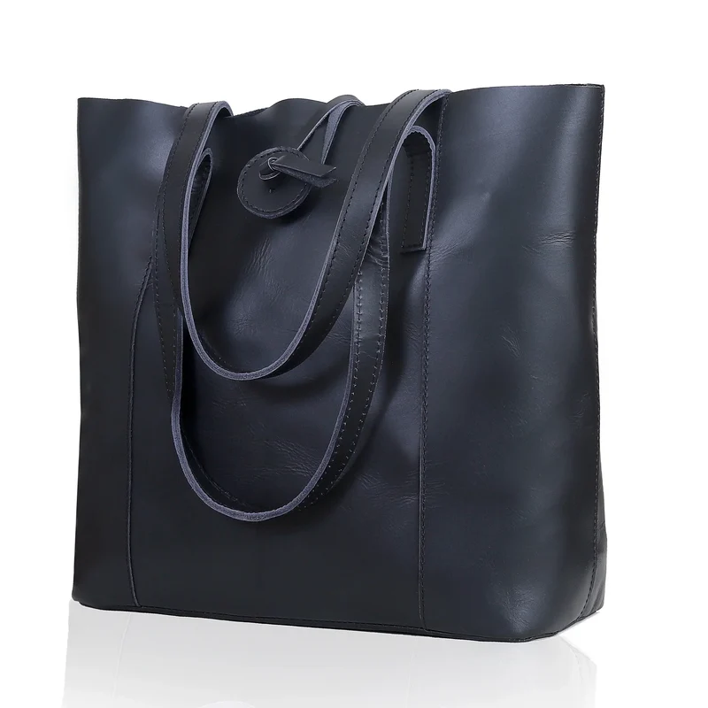 Savannah 17" Leather Tote Bag For Women | Leather Laptop Tote Bag For Office