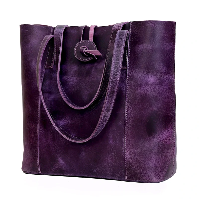 Savannah 17" Leather Tote Bag For Women | Leather Laptop Tote Bag For Office