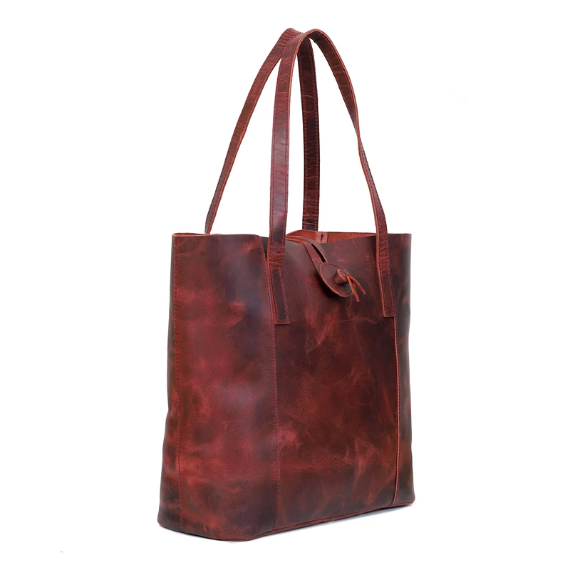 Savannah 17" Leather Tote Bag For Women | Leather Laptop Tote Bag For Office