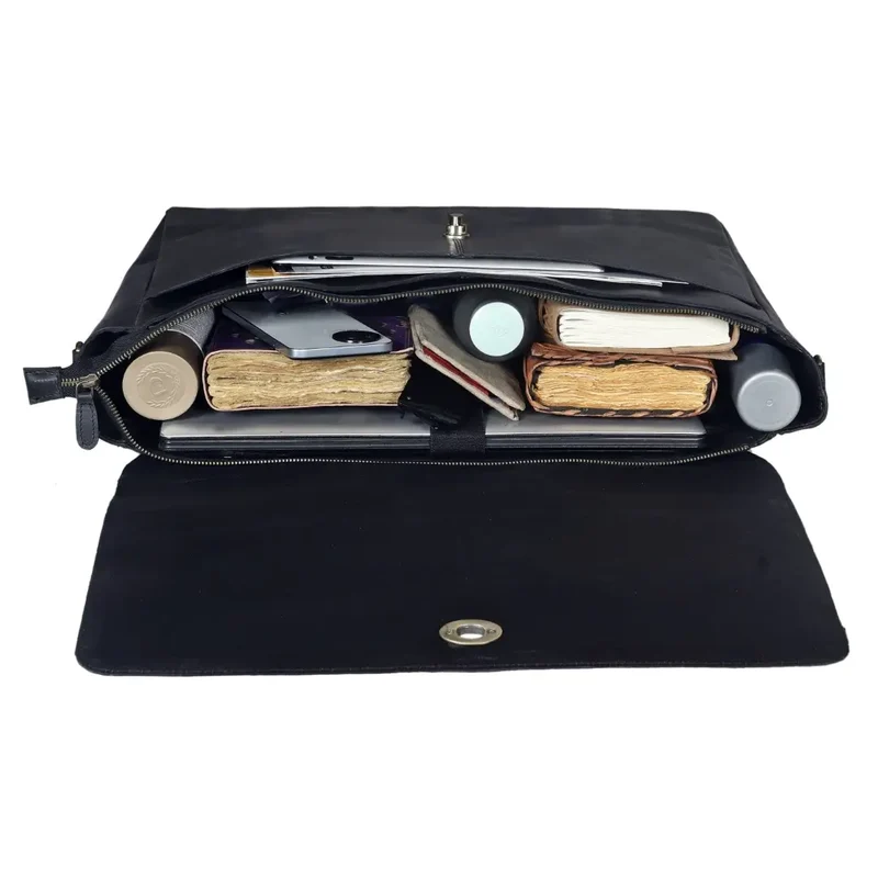 Captain Lawyer Leather Messenger Bag