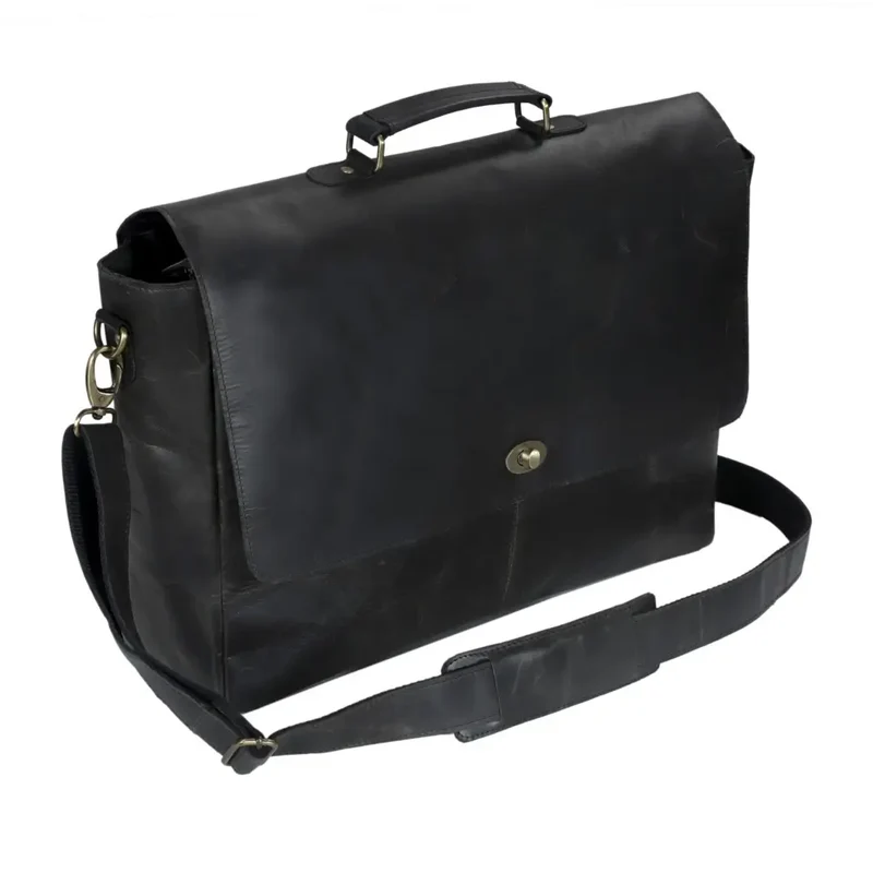 Captain Lawyer Leather Messenger Bag
