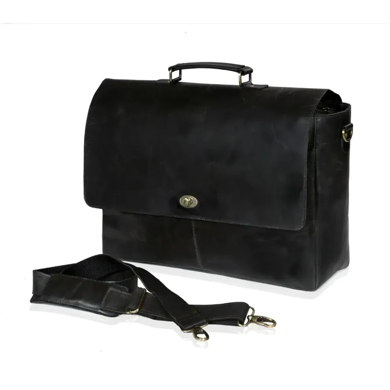 Captain Lawyer Leather Messenger Bag