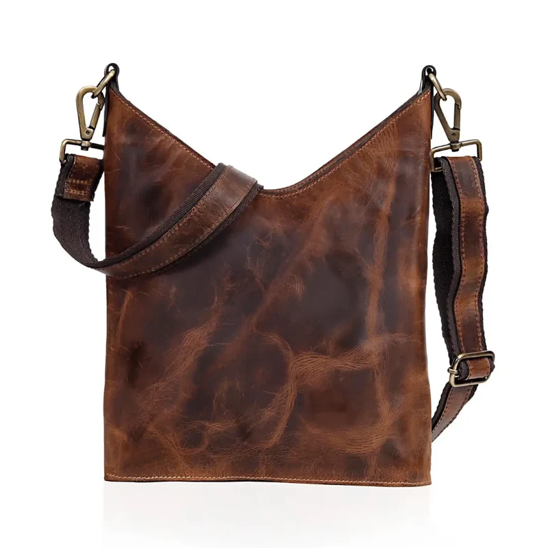 TOOLED LEATHER CROSSBODY BAG