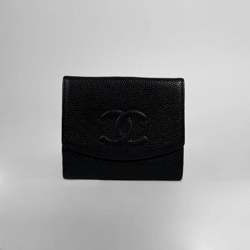Chanel Caviar Timeless CC-portemonnee in zwart