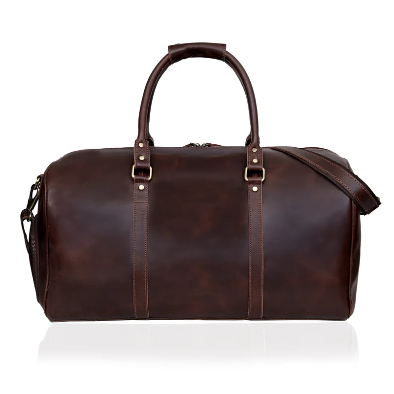 John Leather Duffel Bag - Brown