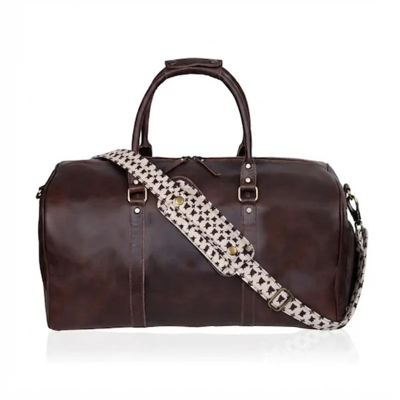 John Leather Duffel Bag - Brown