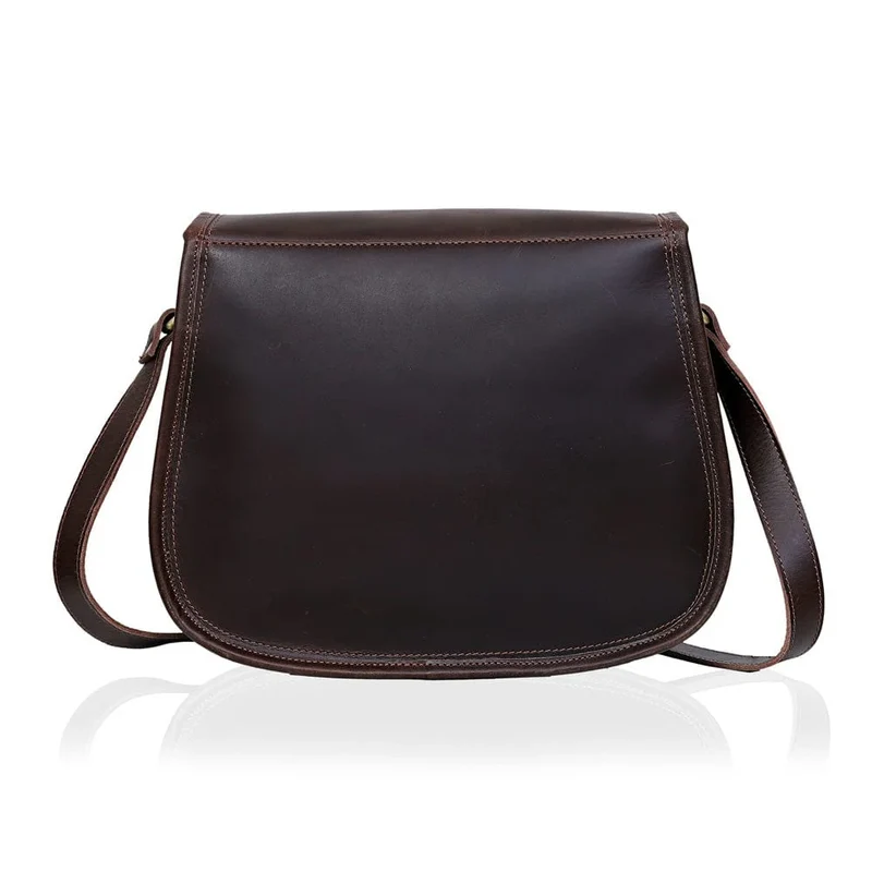 Scarlett Full Grain Leather Saddlebag - Brown