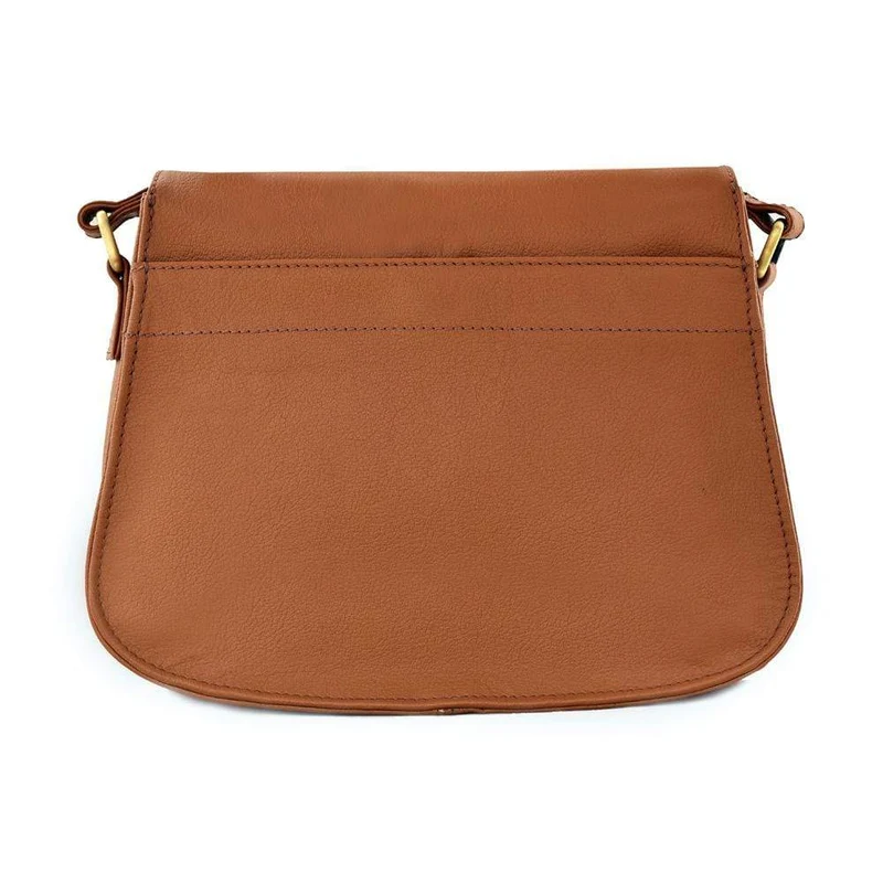 Moon Leather Crossbody Bag - Tan
