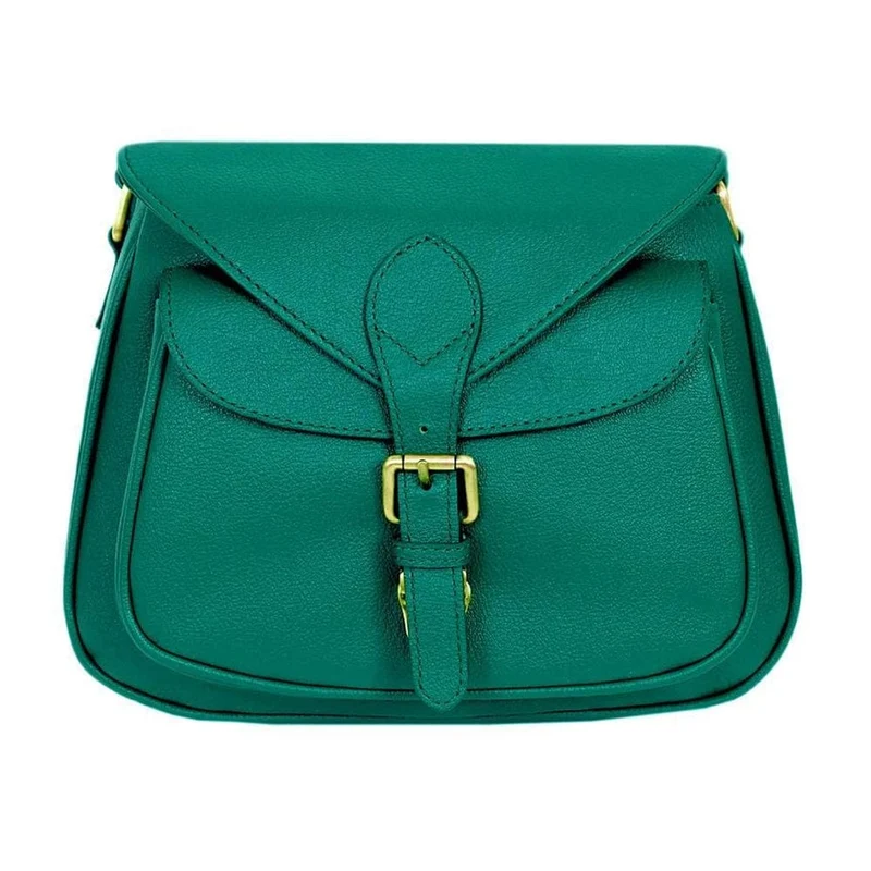 Moon Leather Crossbody Bag - Teal