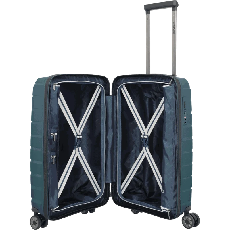 Travelite Air Base 4-Rollen-Kabinentrolley S Slim 55 cm -Eisblau